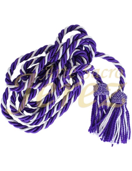 Cíngulo Morado y Blanco